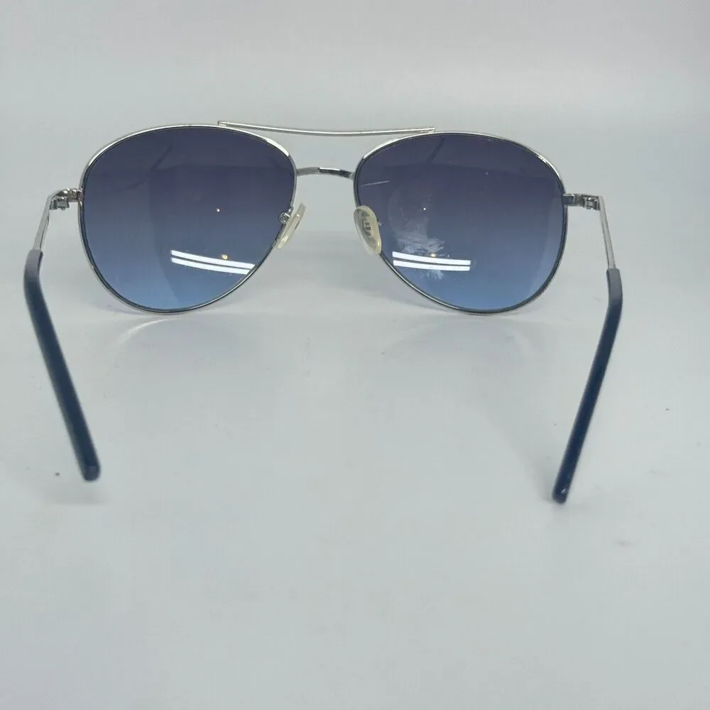 Ann Taylor Loft Metal Frame Cat Eye Sunglasses Aviator‎ Silver H15710